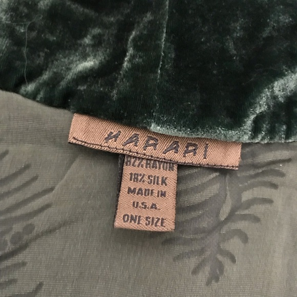 Vintage Green Velvet Kimono Jacket - Picture 8 of 8